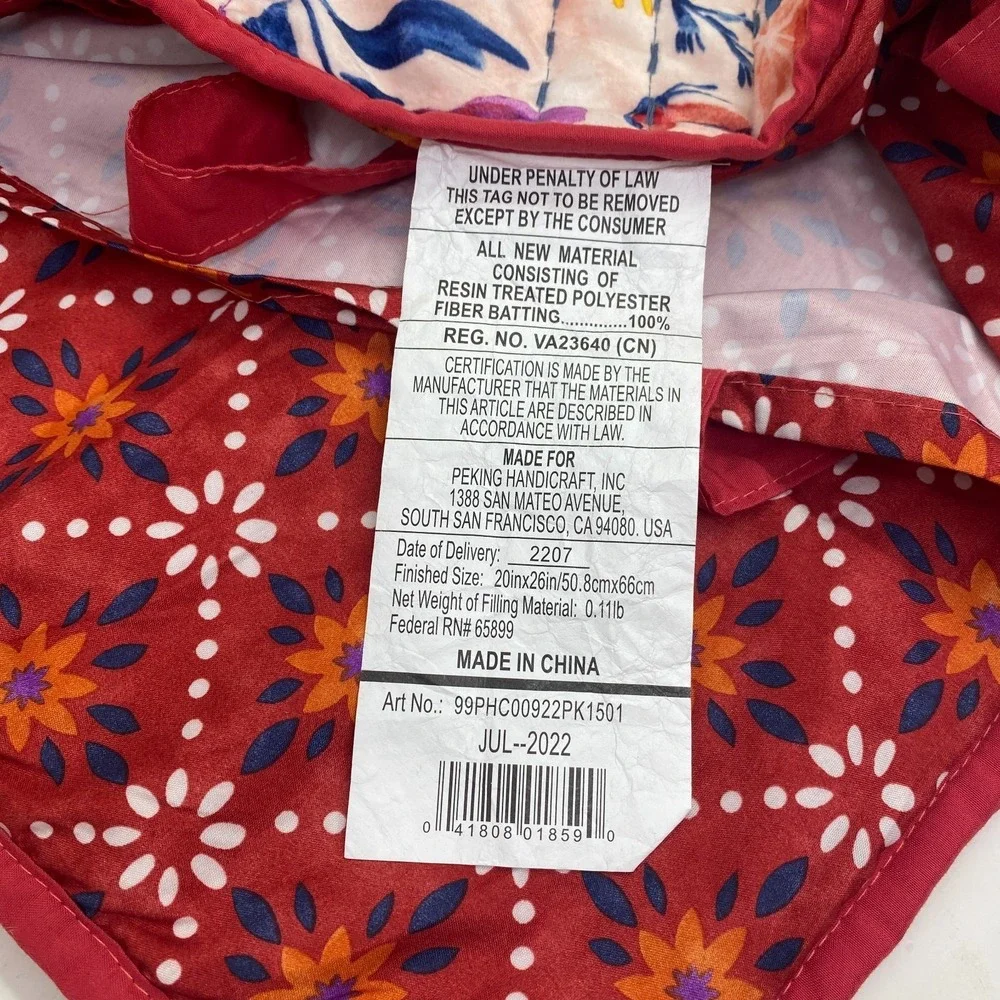 The Pioneer Woman Fluttering Fancies Standard‎ Pillow Sham Pair Coral Floral